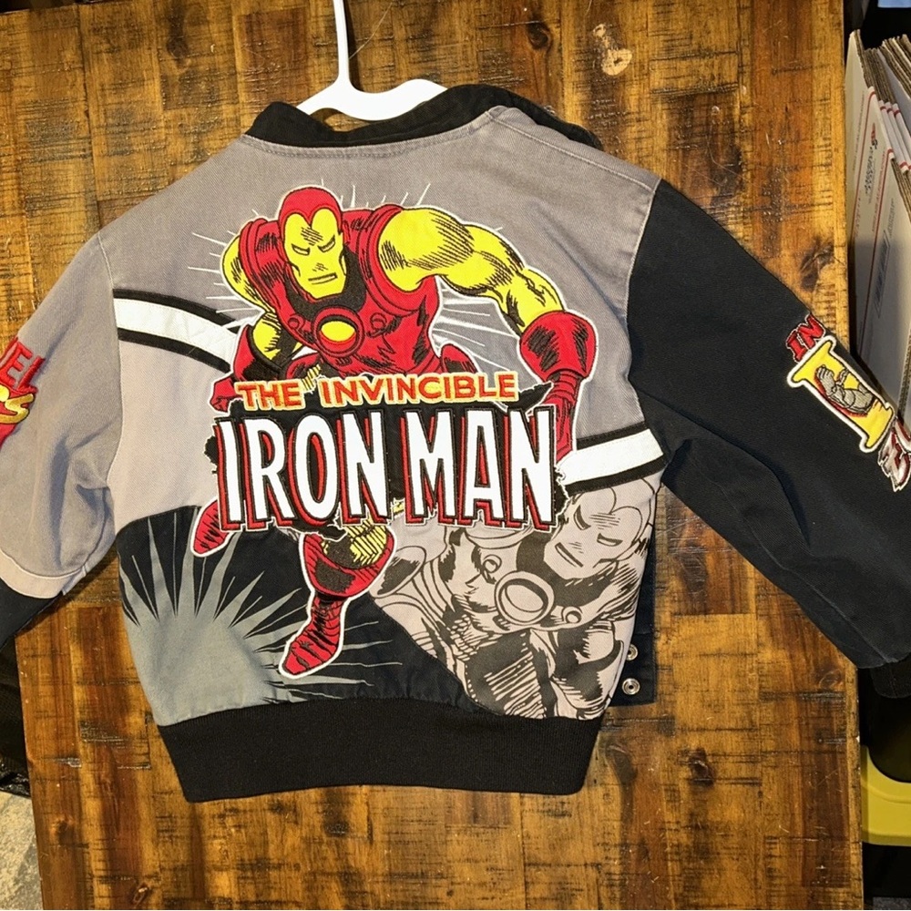 DC Comics Iron Man Kids Jacket - Black and Gray